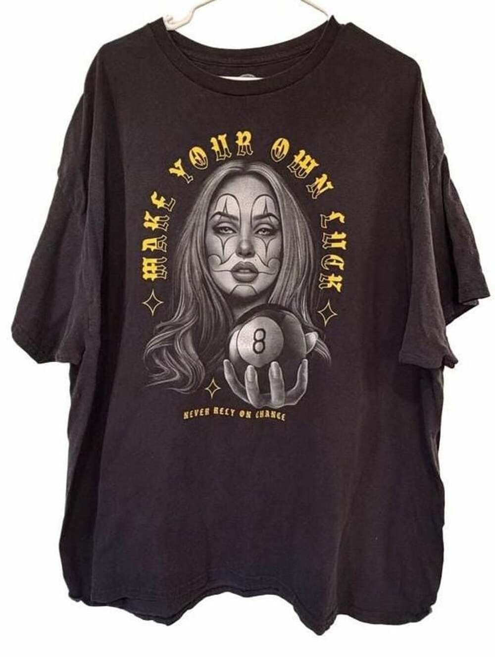 DOM Make Your Own Luck 8-Ball Clown Graphic T-Shirt Size 3XL